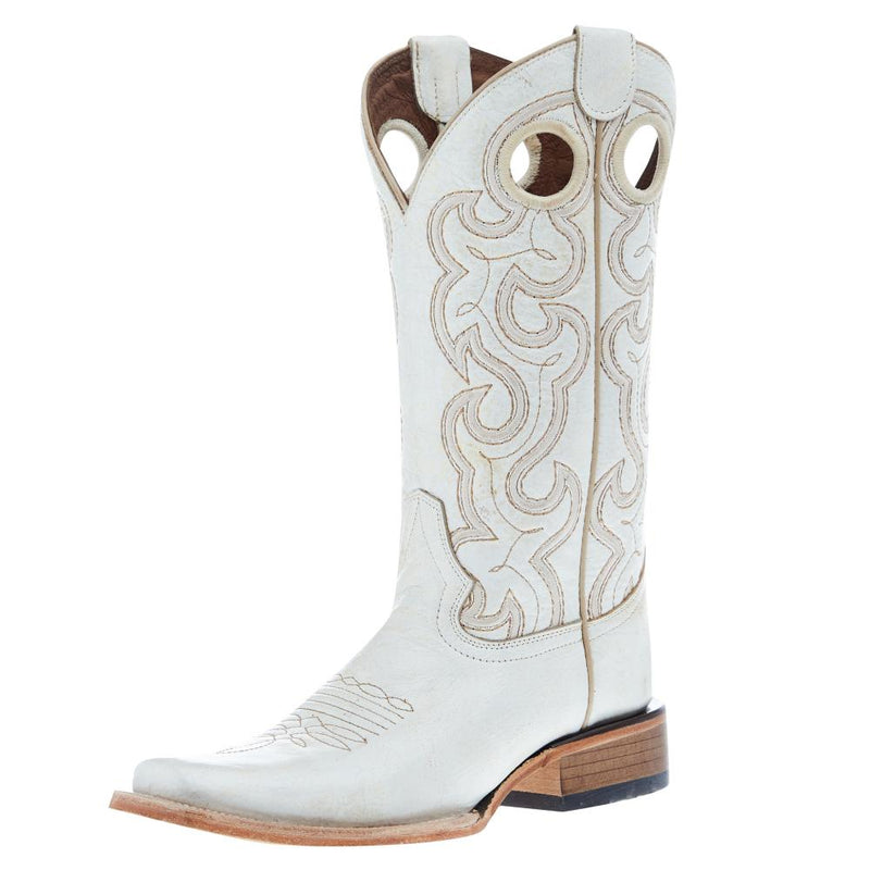 Womens Velo Pearl Cutout 12in Embroidery Top Cowgirl Boot
