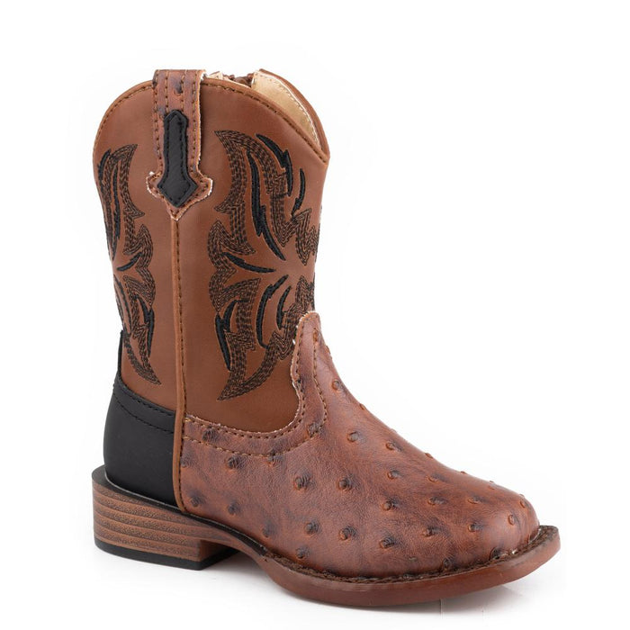 Toddler Dalton Ostrich Print Boot