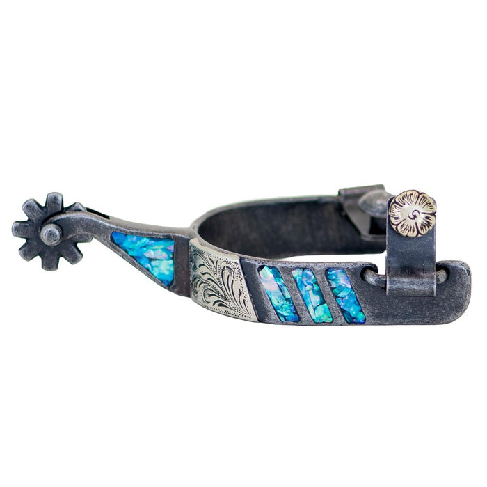 Turquoise 3/4 Inch Band Ladies Spurs