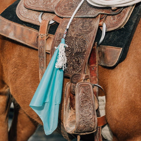 Breakaway Rope Rattler Neon Yellow Flags (4-Pack) - Equestrian