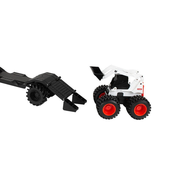 Tomy Monster Treads Bobcat Truck Trailer & Skid Steer