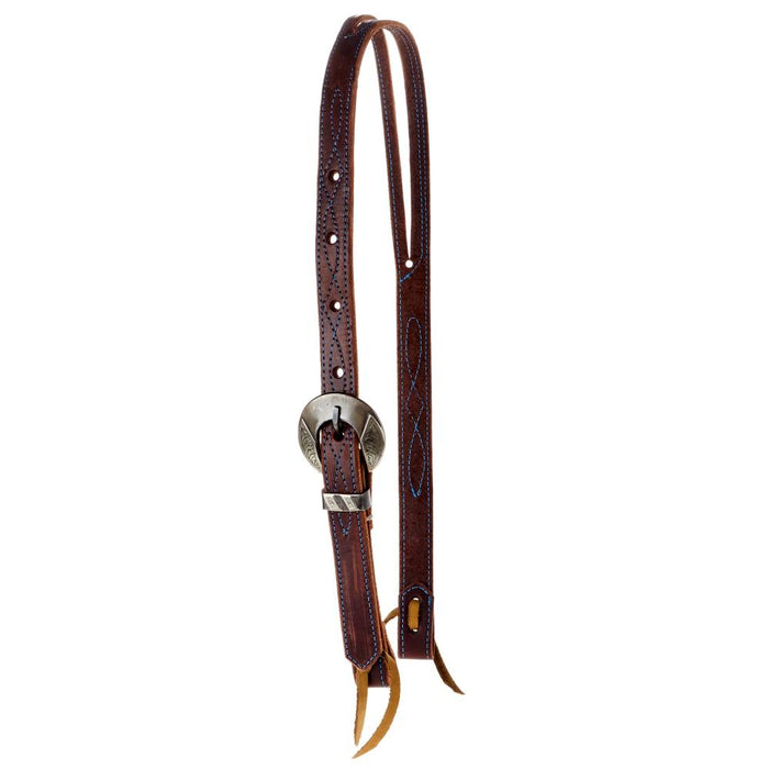 Slit Ear Engraved Bar Heel Buckle Headstall