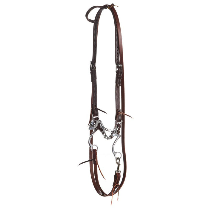 Tack Horse Bridle Set with Wide Ported Chain 7 Shank Bit