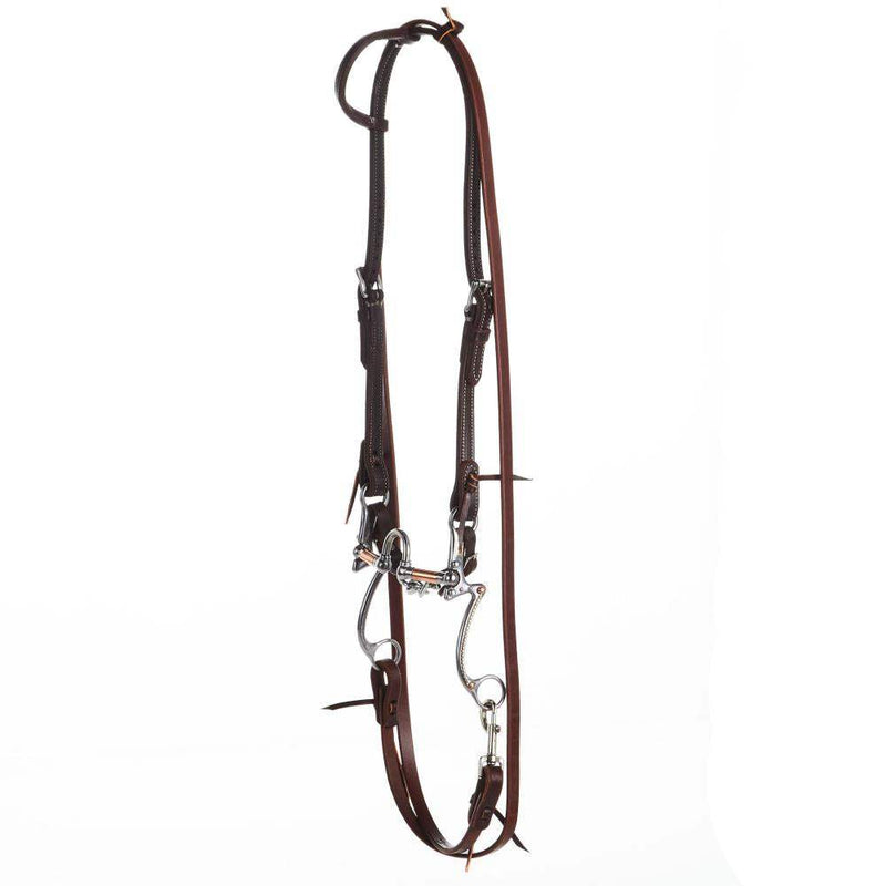 NRS Tack Horse Bridle Set with Correctional Port 7 Shank Bit