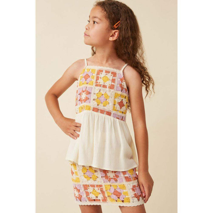 Hayden Girl's Lavender Crochet Tank