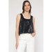 Entro Womens Black Sequin Tank