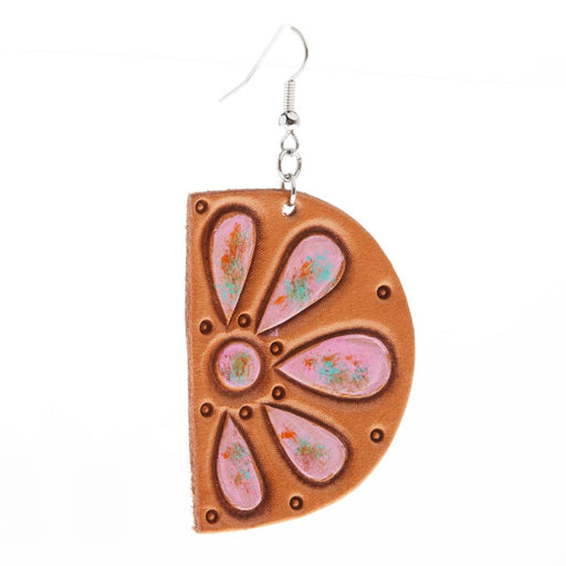 Mojave Pink Stone Flower Earrings