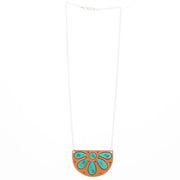 Mcintire Saddlery Turquoise Stone Flower Necklace