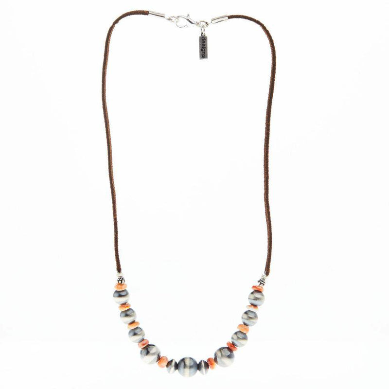 Paige Wallace Spiney Suede Necklace