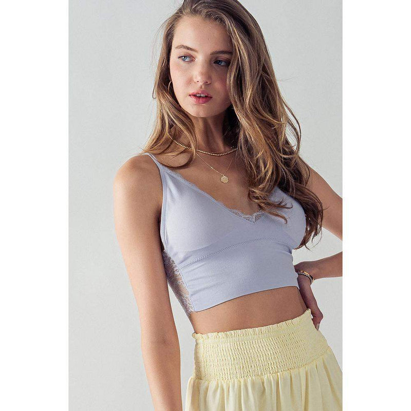 Trend:Notes Womens Bray Purple Heather Bralette