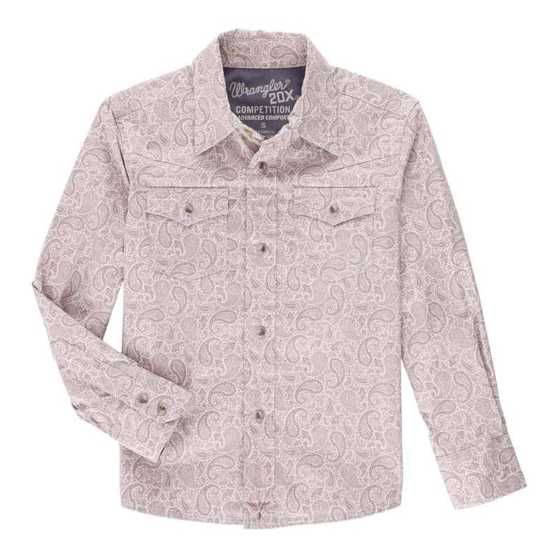 Boy's Tan Paisley 20X Shirt