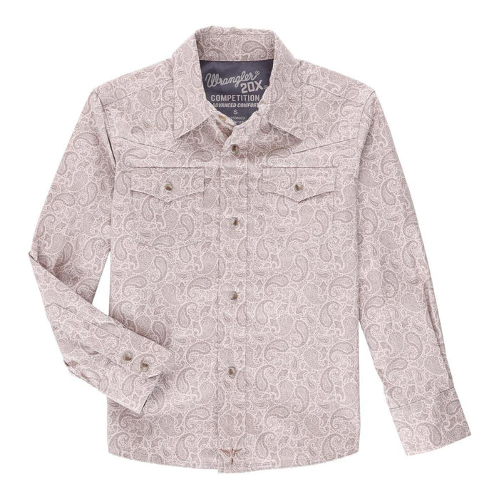 Boy's Tan Paisley 20X Shirt