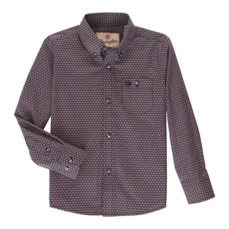 Wrangler Boy's Red Print Shirt