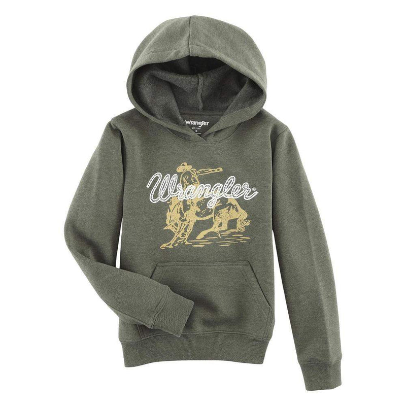 Wrangler Boy's Olive Heather Hoodie