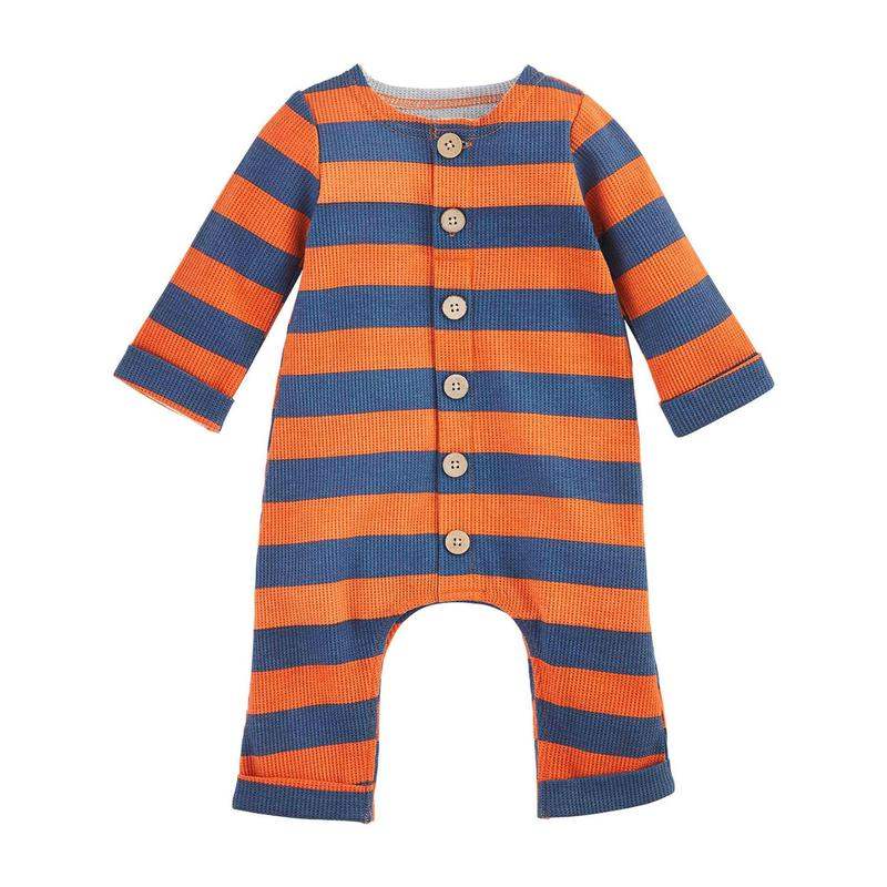 Orange Blue Stripe One Piece