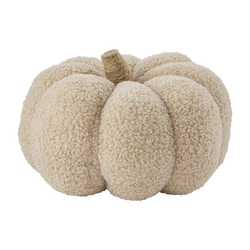 Large Cream Shearling Pumpkin
