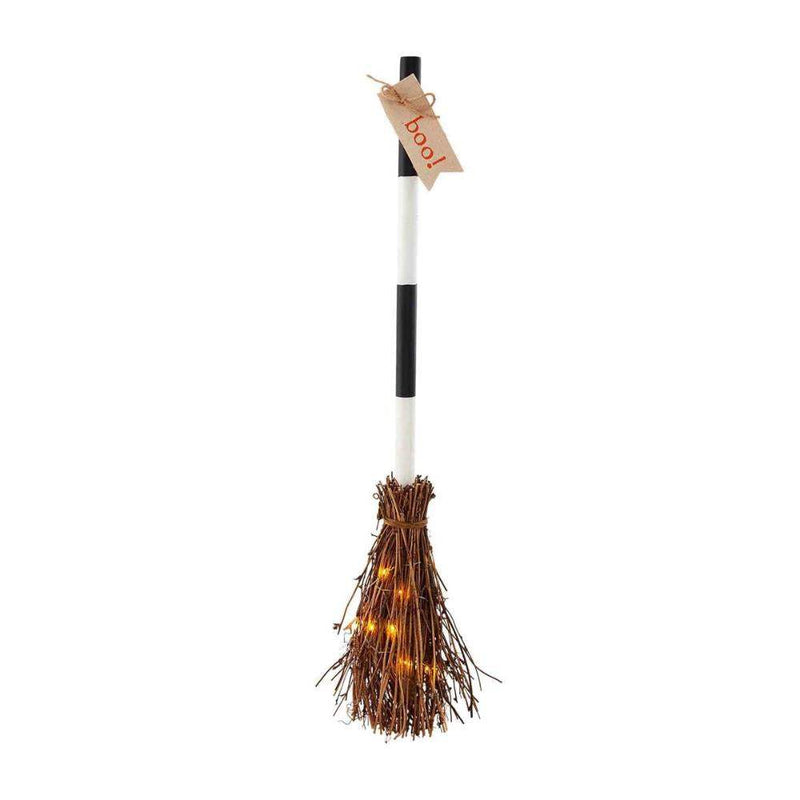 Mud Pie Boo Light Up Broom Decor