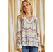 Womens Ivory Embroidered Tunic Top
