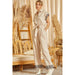 Womens Beige Embroidered Coverall