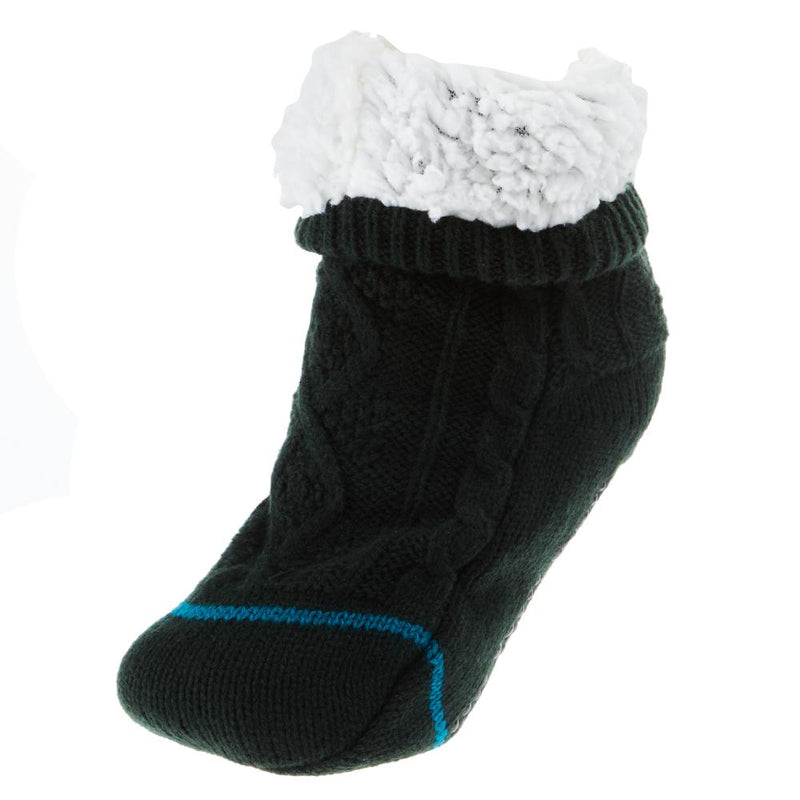 Roasted Green Slipper Crew Socks