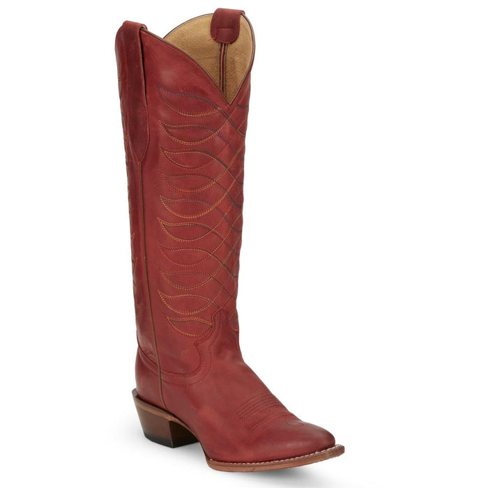 Women's Vintage Whitley Red 15 In Top Round Toe Cowgirl Boot