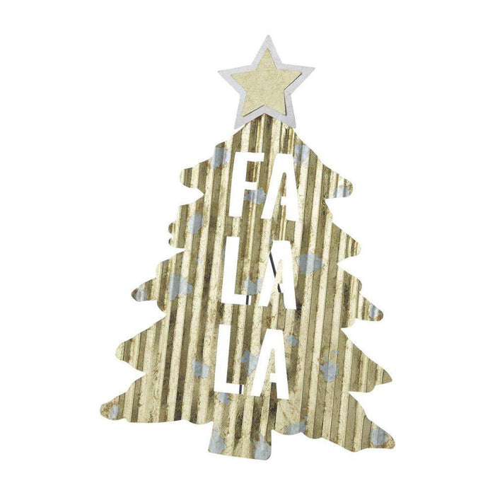 Mud Pie Christmas Tree Tin Easel Decor