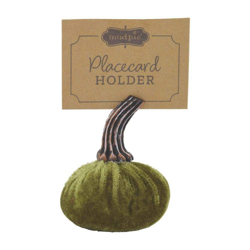 Mud Pie Green Velvet Placecard Holder