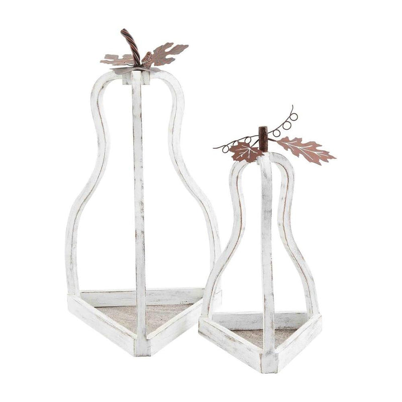 White Pumpkin Lantern Set