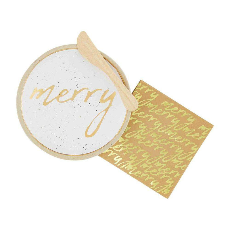 Mud Pie Merry Gold Appetizer Set