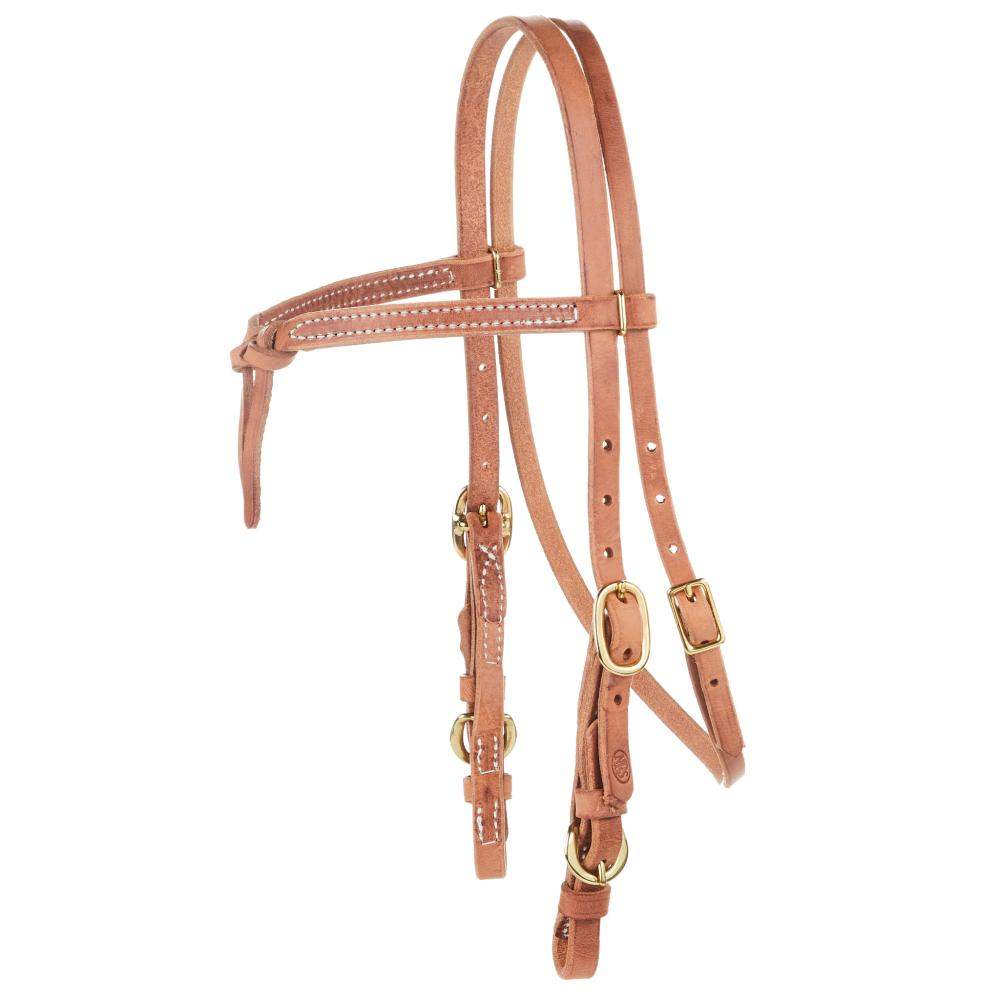 NRS Tack Knotted Browband Headstall With Quick Change Buckles