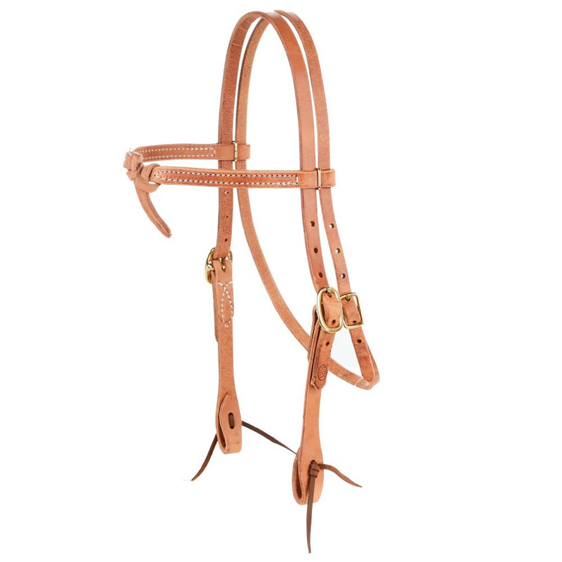 Knotted Browband Headstall with Tie Bit Ends