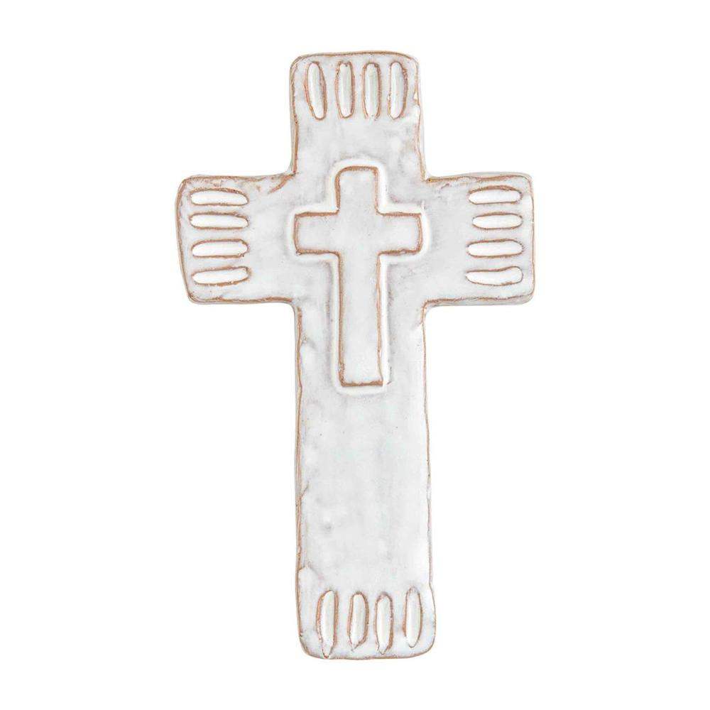 Mud Pie Small Stoneware Cross