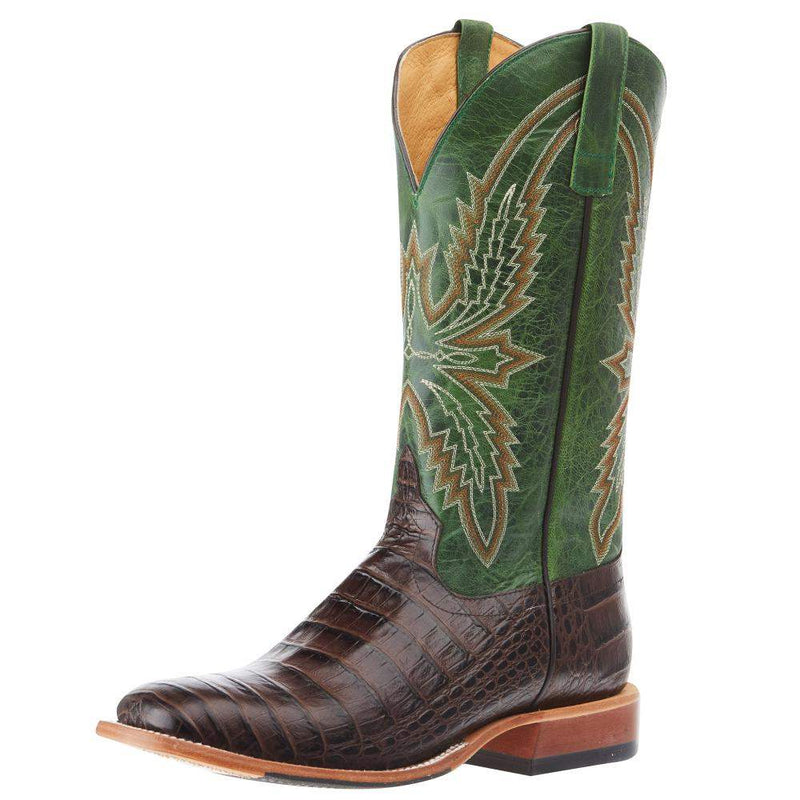 Horsepower Boots Men's Chocolate Caiman Print Cowboy Boot