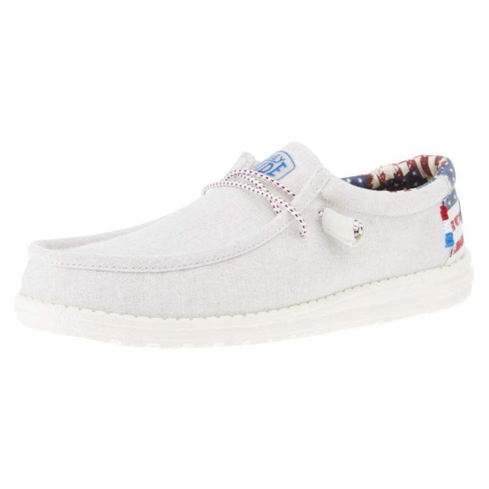 Heydude Men's Hey Dude Wally Patriotic Off White Casual — NRS