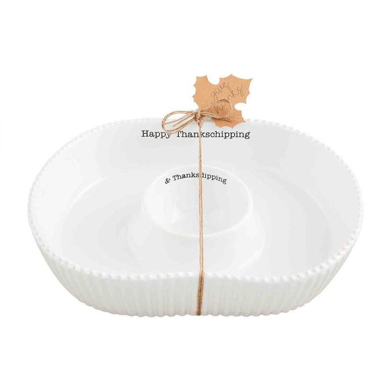 Mud Pie Pumpkin Thanksgiving Chip and Dip Bowl
