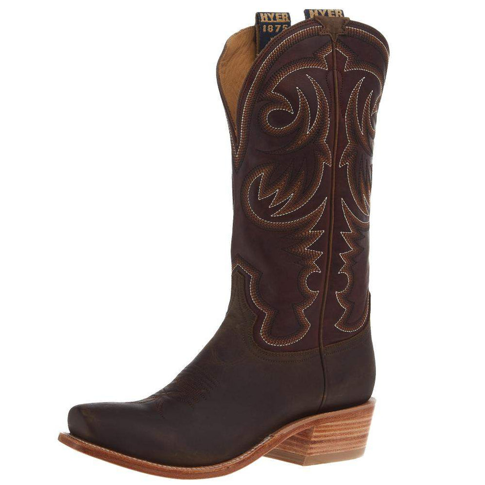 Hyer Boots Mens Hays Bay Apache 13 In Red Brown Vintage Goat Top Cowbo 