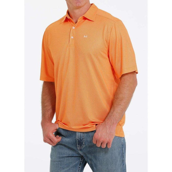 Cinch Men's Orange ArenaFlex Polo