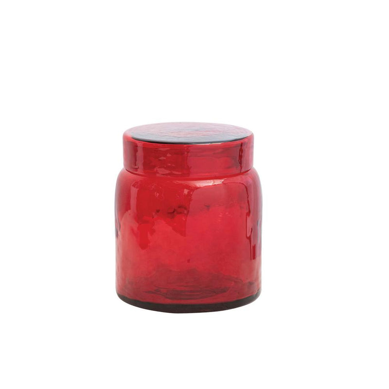 Glass Red Jar
