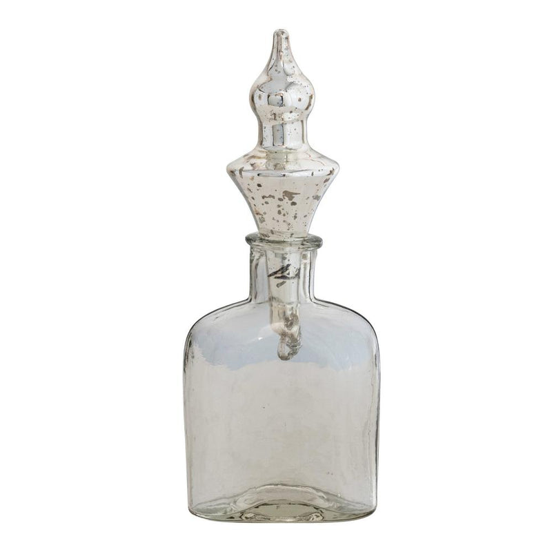 Embossed Glass Bottle w/Stopper