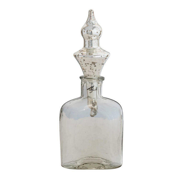 Embossed Glass Bottle w/Stopper