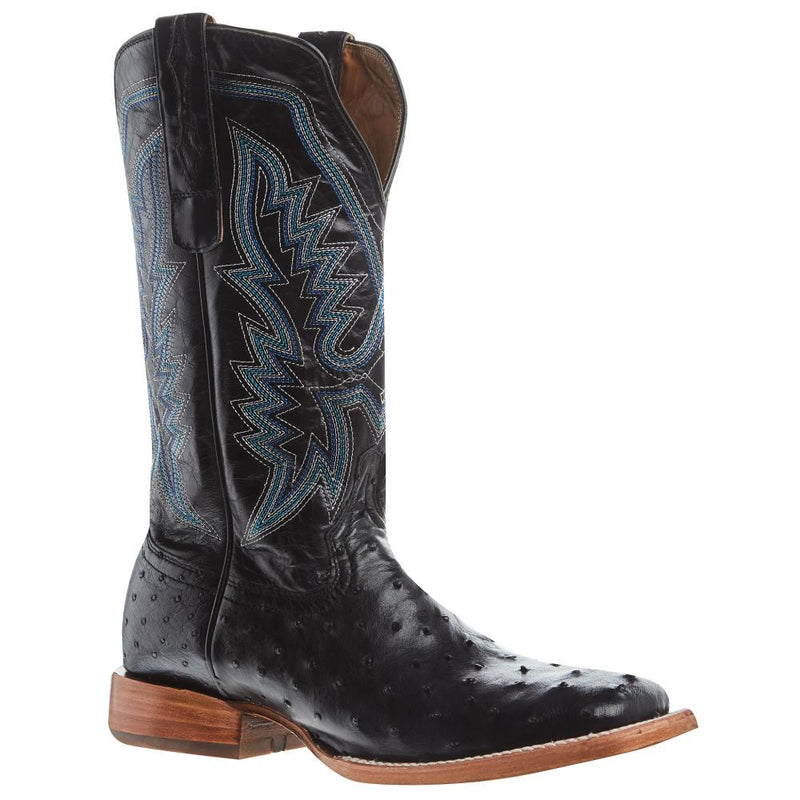 Mens PRCA Black Full Quill Ostrich 13in Midnight Top