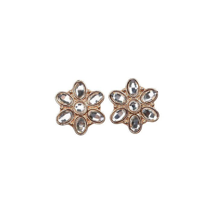 Small Clear Flower Stud Earring