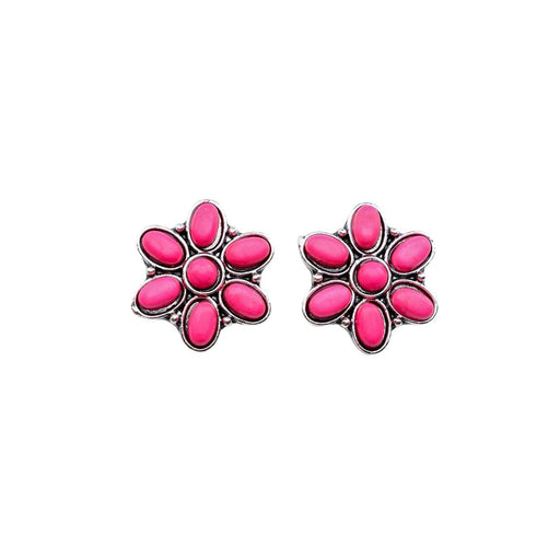 Small Pink Flower Stud Earring