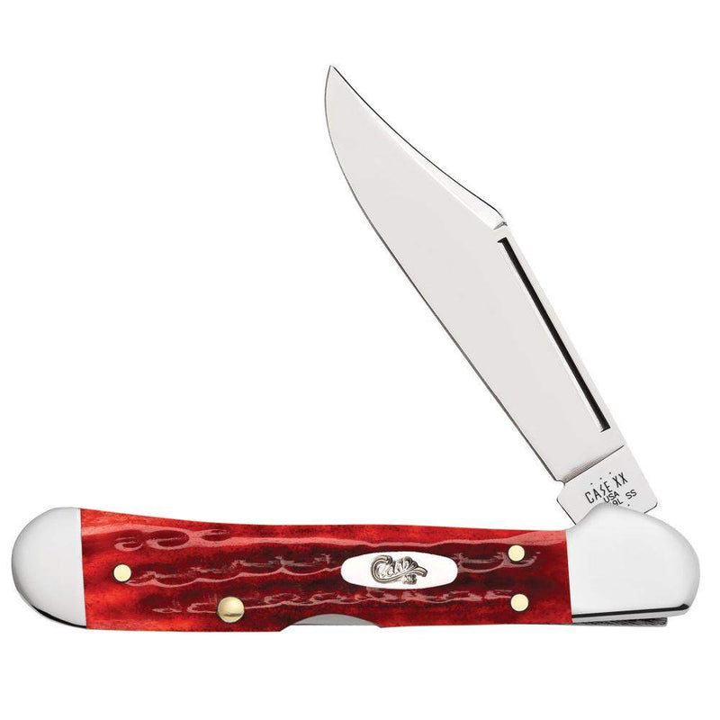 Case Pocket Worn Old Red Bone Corn Cob Jig Mini CopperLock