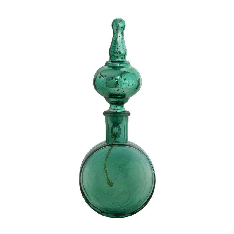 Creative Co-Op Teal Decorative Glass Bottle