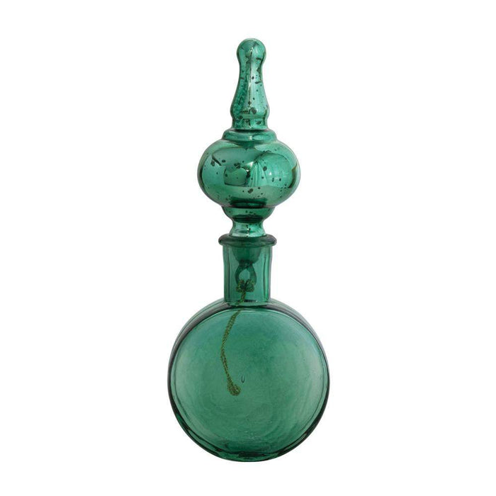 Creative Co-Op Teal Decorative Glass Bottle