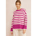 Womens Orchid Stripe Oversize Sweater
