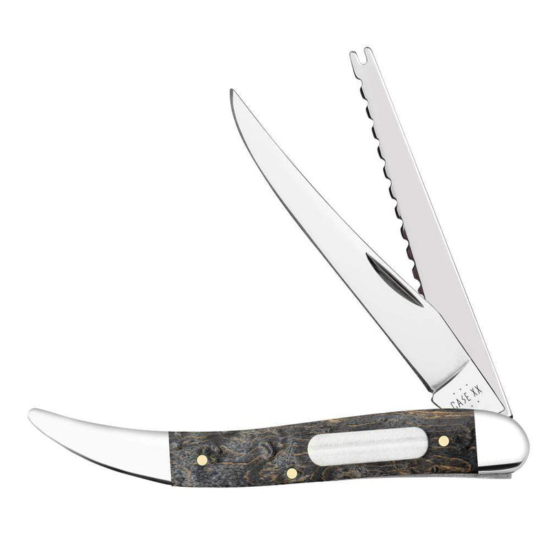 Case Gray Birdseye Maple - Smooth Fishing Knife