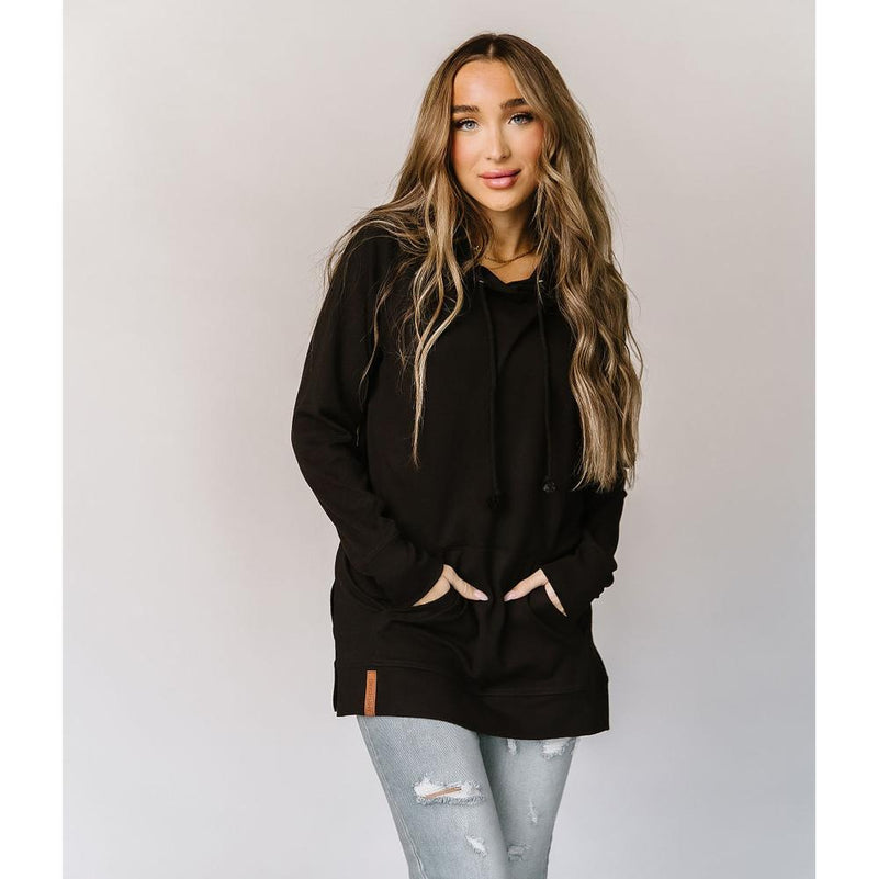 Womens Side Slit Blackout Hoodie