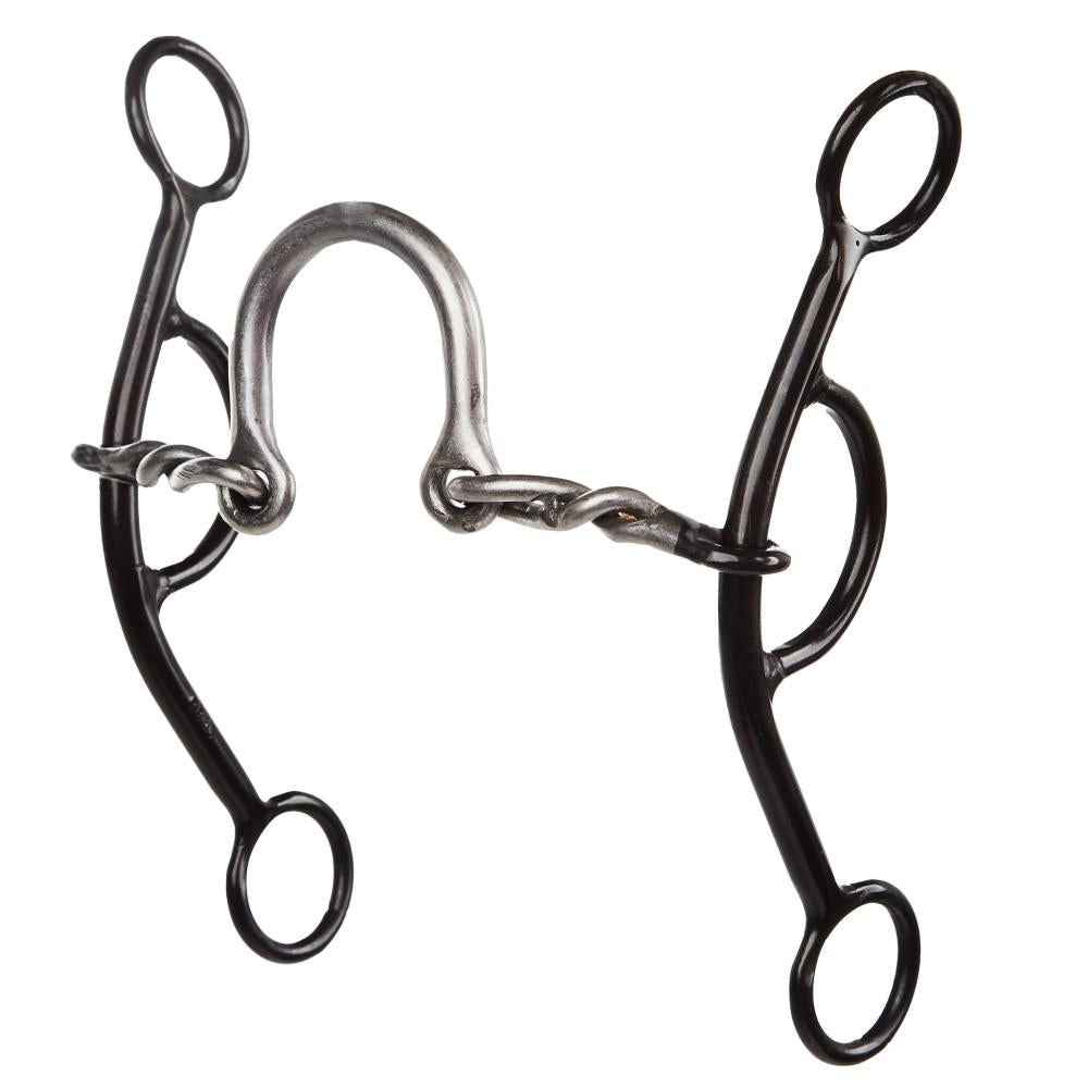 Dutton Bits Twisted Wire Tall Port Gag Bit